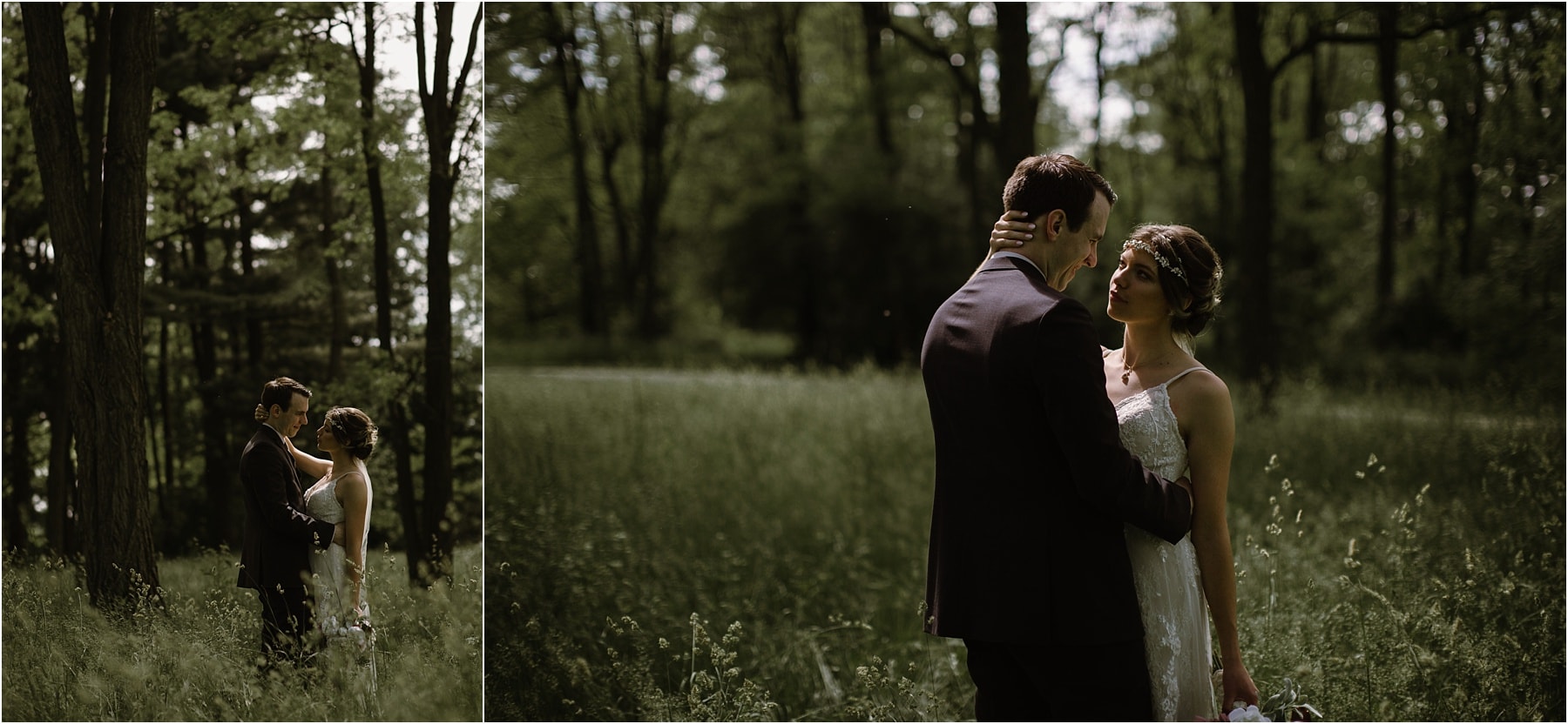 ethereal forest wedding photography michigan